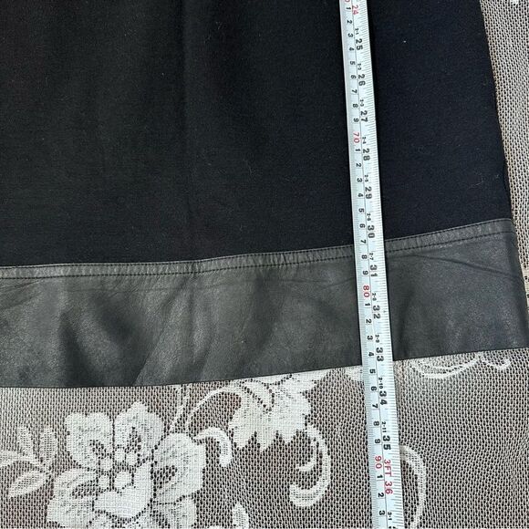 Robert Rodriguez Black Stretch Knit and Leather Long Sleeve Dress Sz 4 - Picture 13 of 13